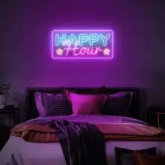 happy hour neon signs